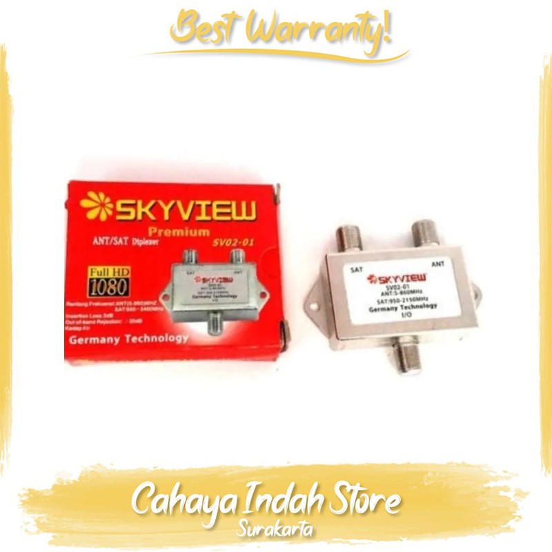 Mixer Duplixer Skyview Menggabungkan Antena UHF & Parabola Termurah CIS