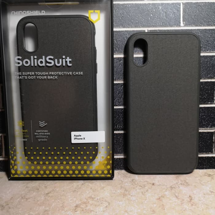 Rhinoshield Solidsuit Microfiber Graphite Case For Iphone x