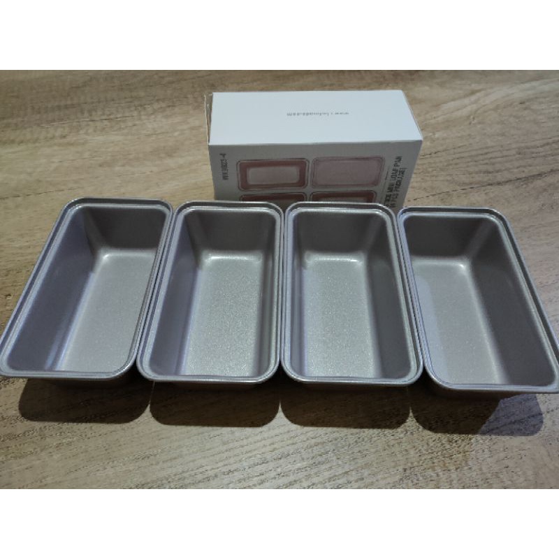 loyang loaf pan mini isi 4 pcs