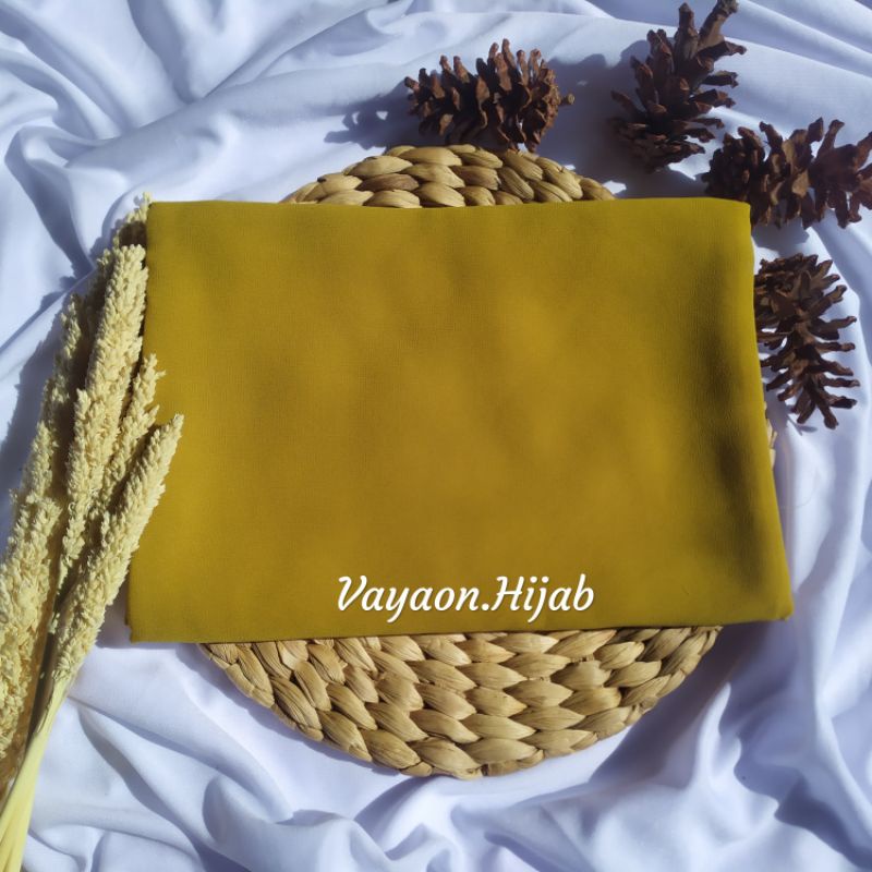 (GRAB INSTAN) HIJAB PASHMINA CERUTY 200x75 JILBAB PASHMINA CERUTY BABYDOLL PREMIUM TEPI JAHIT-Lime