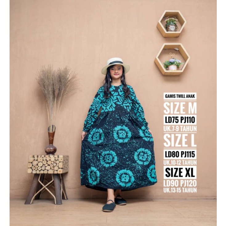 gamis twill anak