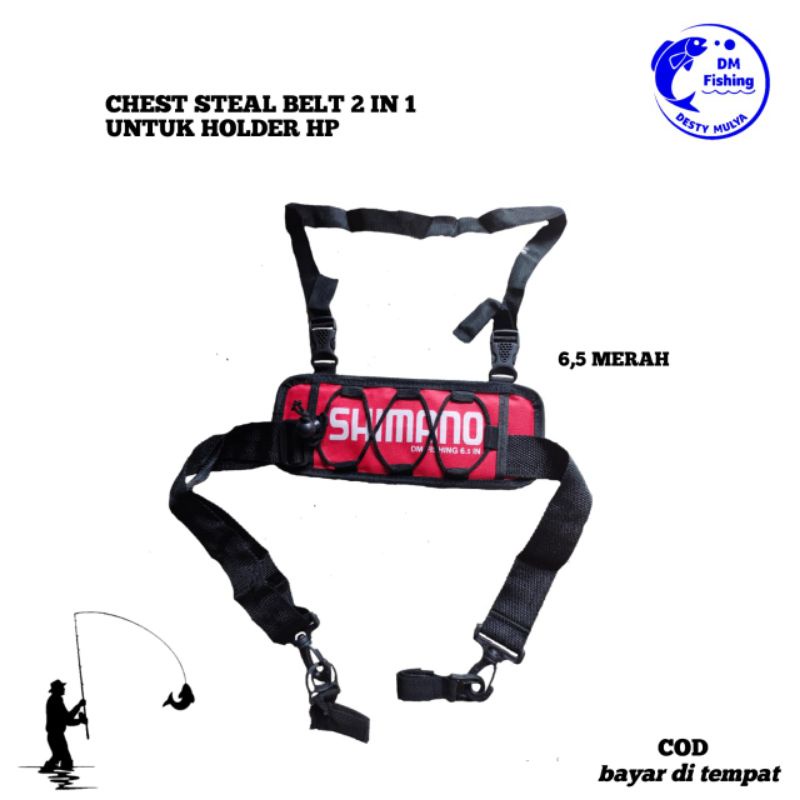 CHEST STRAP BELT 2 IN 1  UNTUK SLEMPANG JORAN PANCING DAN HOLDER HP