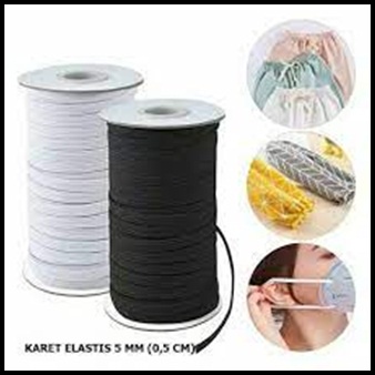 [Per Meter]Karet Elastic Baby/Karet Tali Masker earloop/Karet Elastis/Karet Kolor