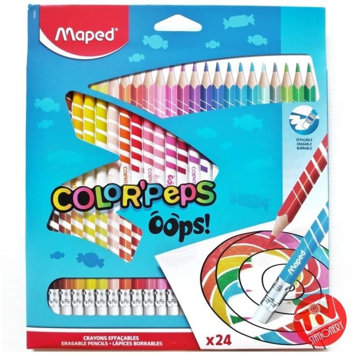 

Pensil Warna MAPED Erasable 24 Color' Peps Oops!
