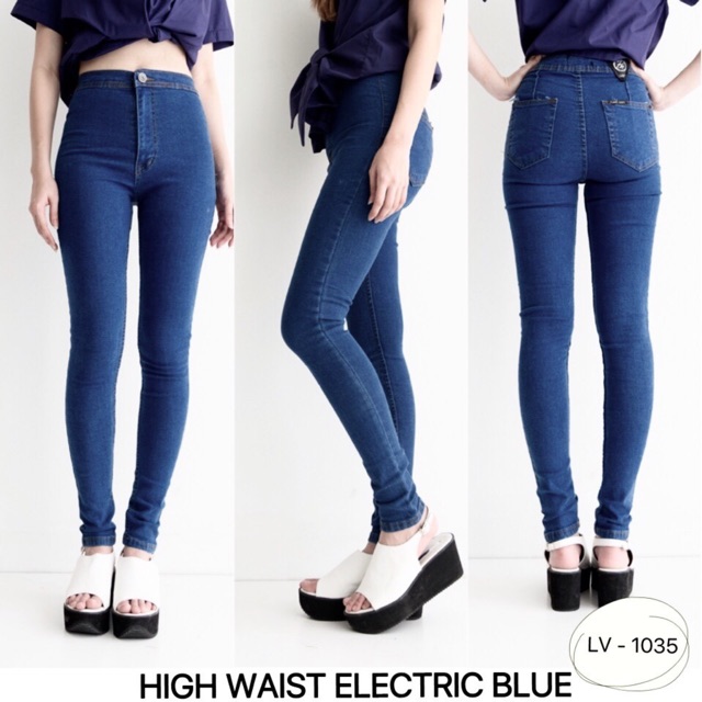 HW jeans Plain ( Polos ) BEST SELLER tebal HIGHWAIST JEANS WANITA. Celana jeans wanita highwaist