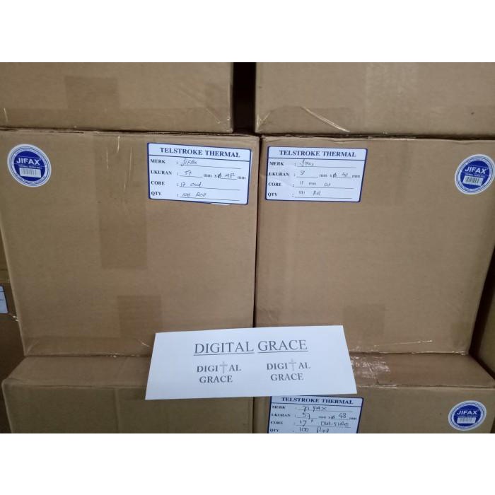

Kertas Fax | Thermal Paper Roll | Jifax | Uk. 57 Mm X D. 48 Mm Kualitas Terbaik