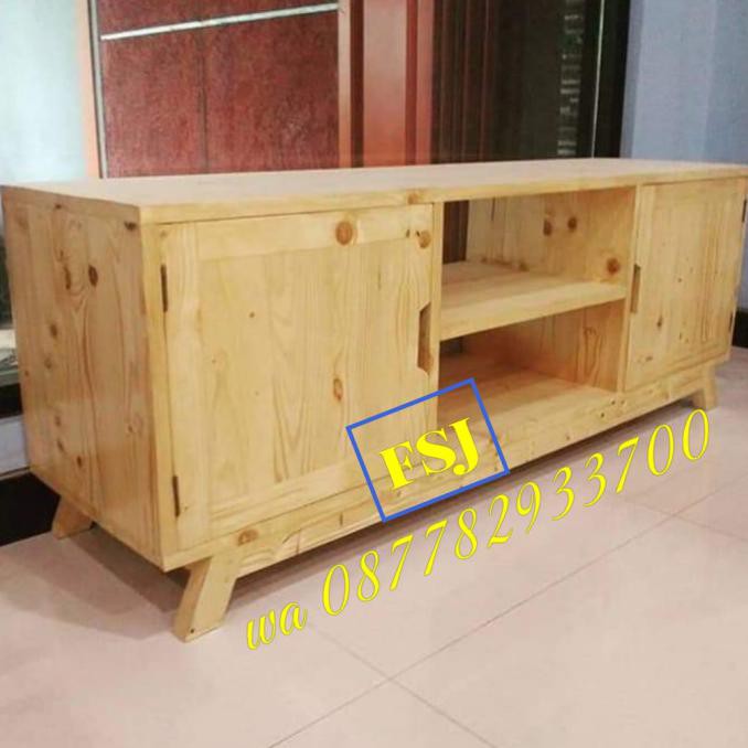 Meja Tv / Rak Tv Jati Belanda: Ukuran 150 X 50 Tinggi 60 Yeshaulshop