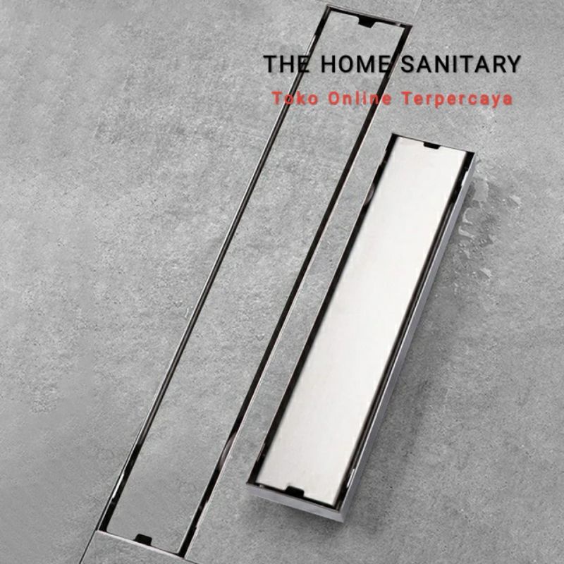 Floor Drain Panjang Stainless 304 Lobang Samping Saringan Got