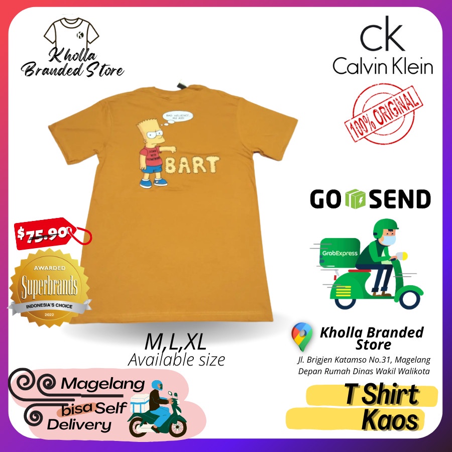 [Promo] ADLV Original Kaos T Shirt Sisa Ekspor Unisex Shimpson