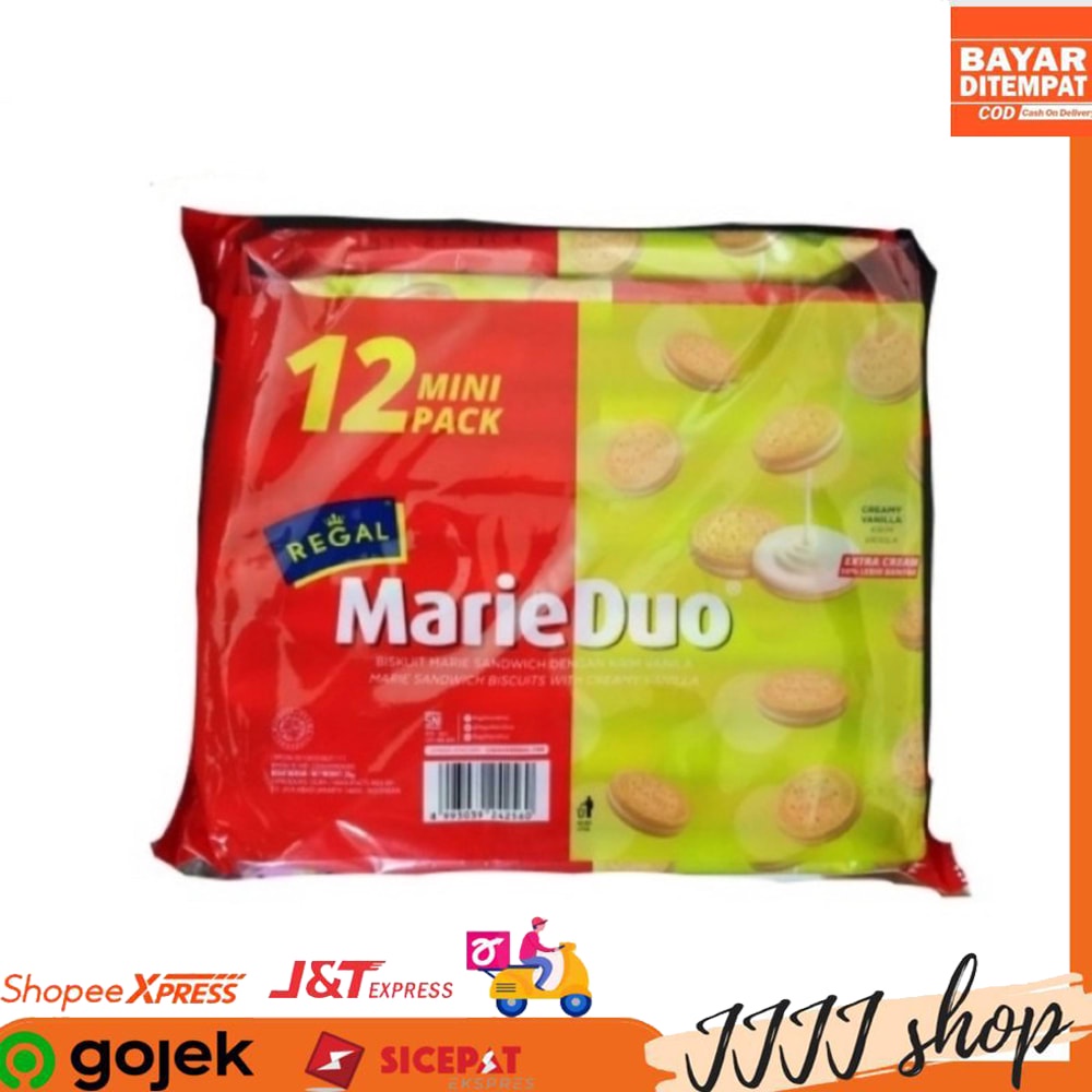 

Biskuit Regal Marie Duo Vanilla isi 12pcs Sachet