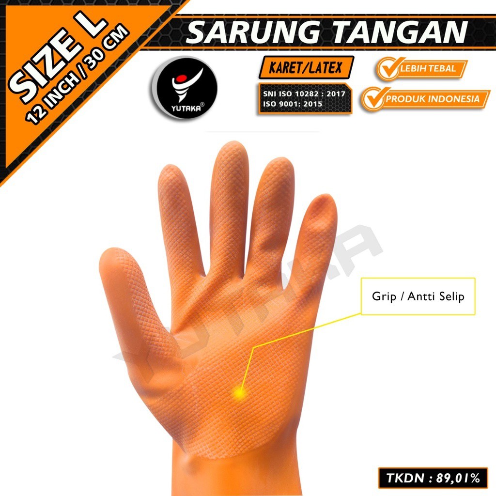 SARUNG TANGAN KARET LATEX LOBSTER INDUSTRIAL GLOVES TEBAL