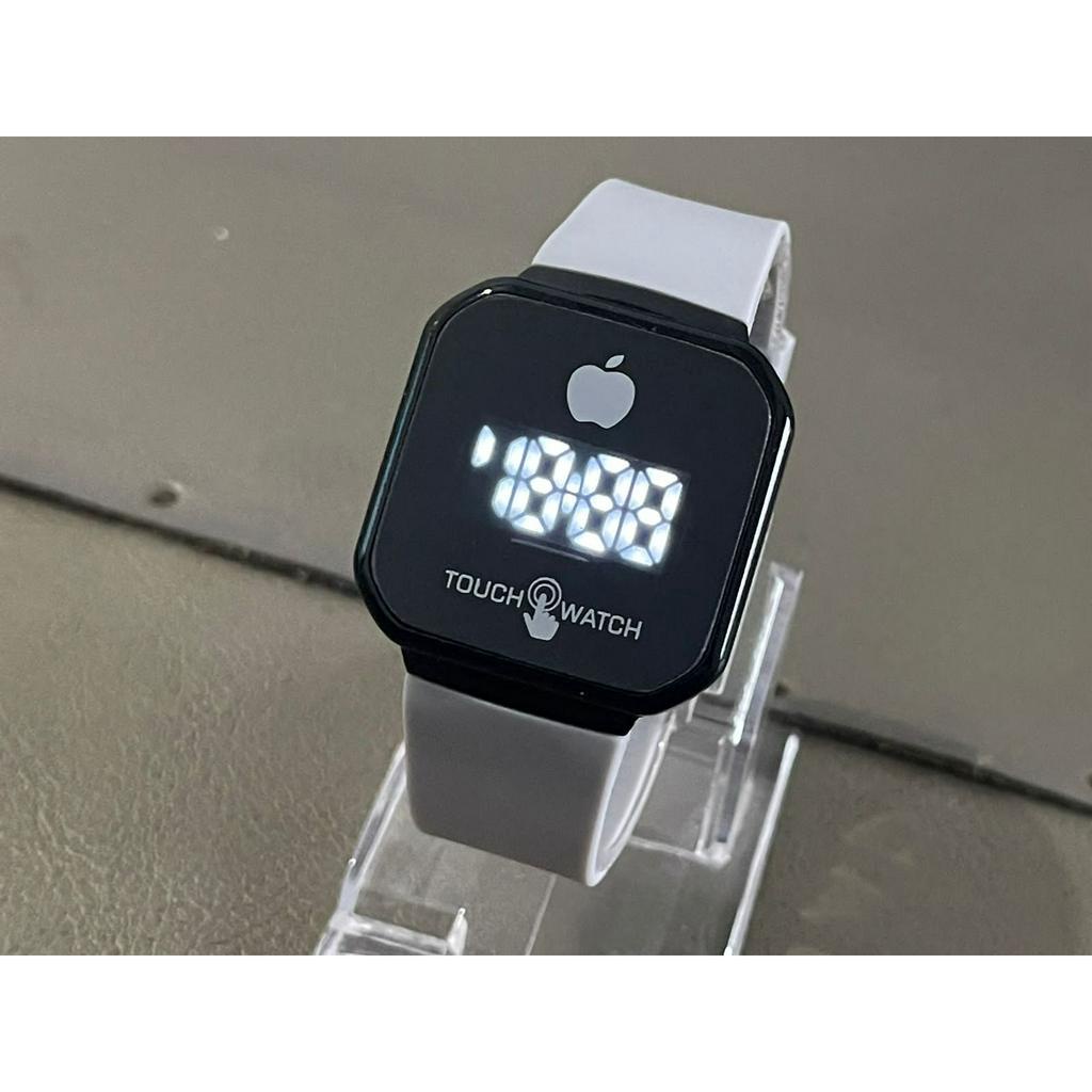 JAM TANGAN DIGITAL LED TOUCHSCREEN PRIA WANITA KOTAK STRAP RUBBER
