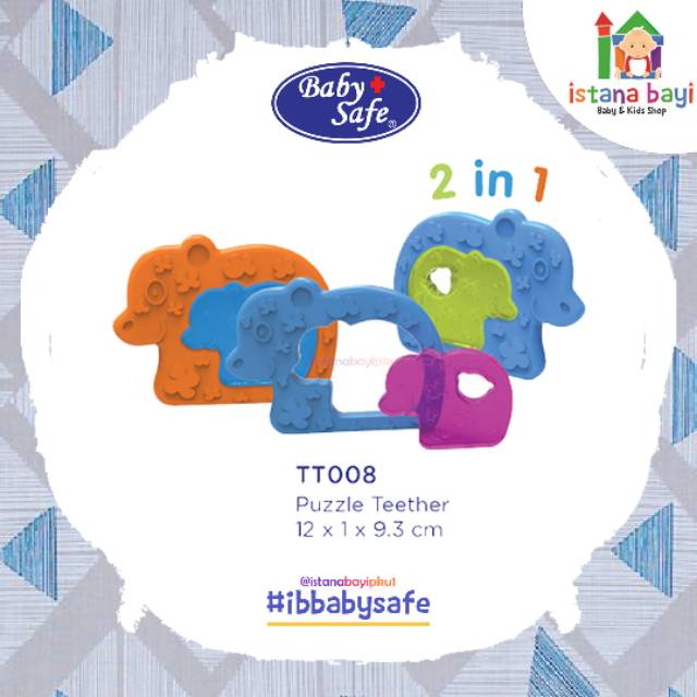 Baby Safe Puzzle Teether 2in1 Filled with Purified Water - Mainan Gigitan Bayi TT008