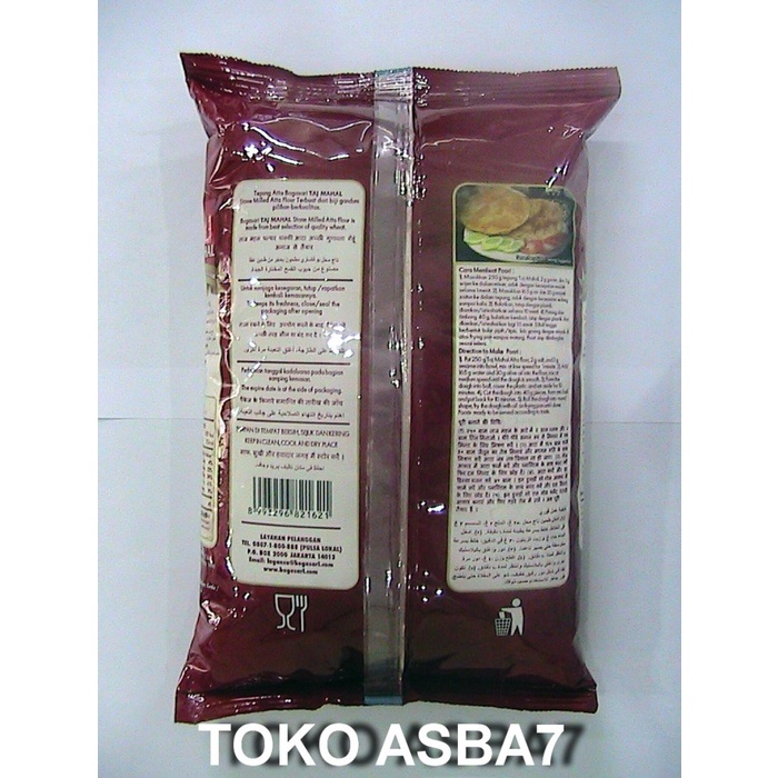 

hbt204tt Taj Mahal Tepung Gandum (Atta Flour) 1 Kg Da01D100