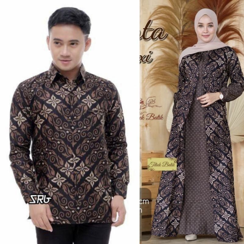 Couple - Sania Ruffle Batik Couple ori Ndoro jowi DNT Garansi Termurah