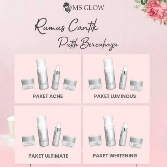 ⭐BAGUS⭐(PAKET) MS GLOW ORIGINAL PAKET MEN ULTIMATE / WHITENING / ACNE / LUMINOUS SERIES FREE POUCH