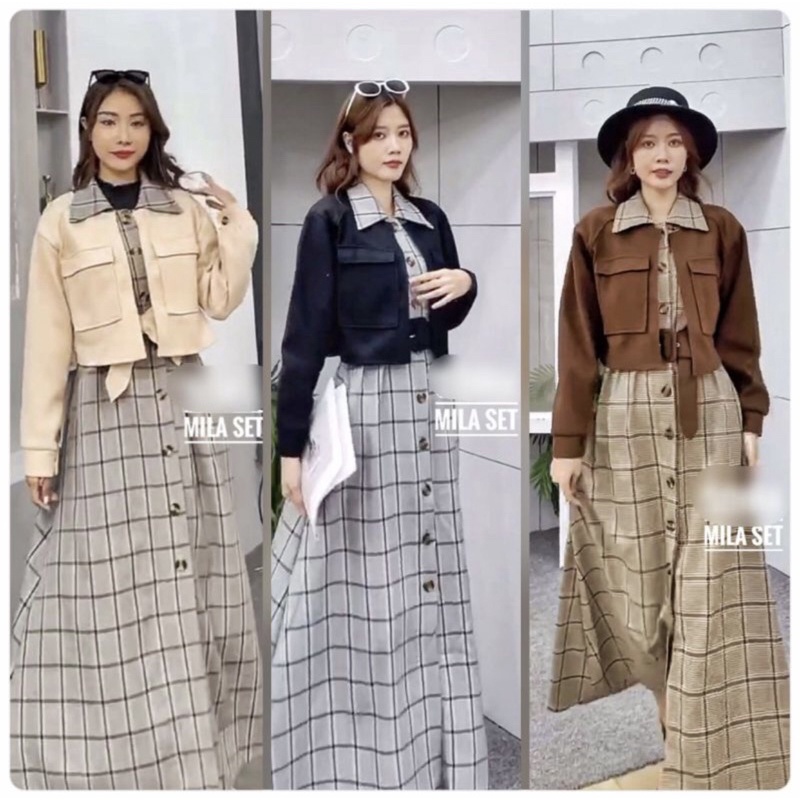 ( Baru ) Long Dress / Set Dress/ Set Gamis Blazer / Set Blazer / Gamis Kotak/ Soira Dress / Set Dres