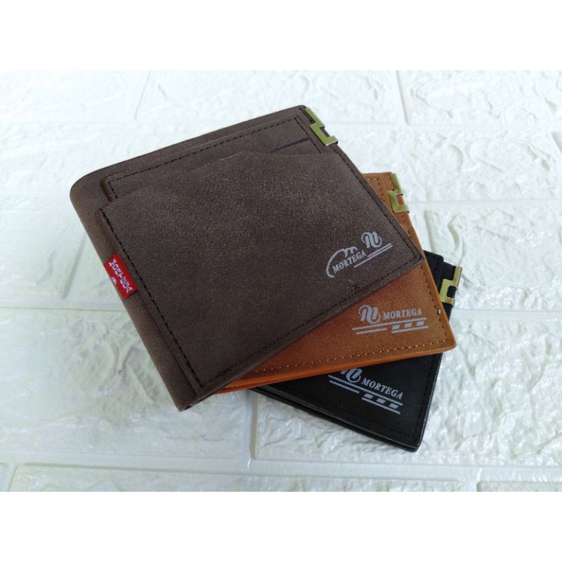 DOMPET PRIA MORTEGA | DOMPET LIPAT PRIA KULIT SINTETIS - Dompet