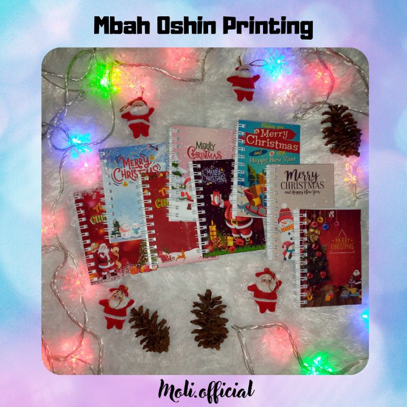 

Notebook Spiral Tema Natal / Santa Edition / Hadiah Tahun Baru / Buku Catatan / Diary Cantik