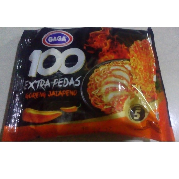 

Gaga 100 Mie Goreng Extra Pedas Jalapeno Level 5