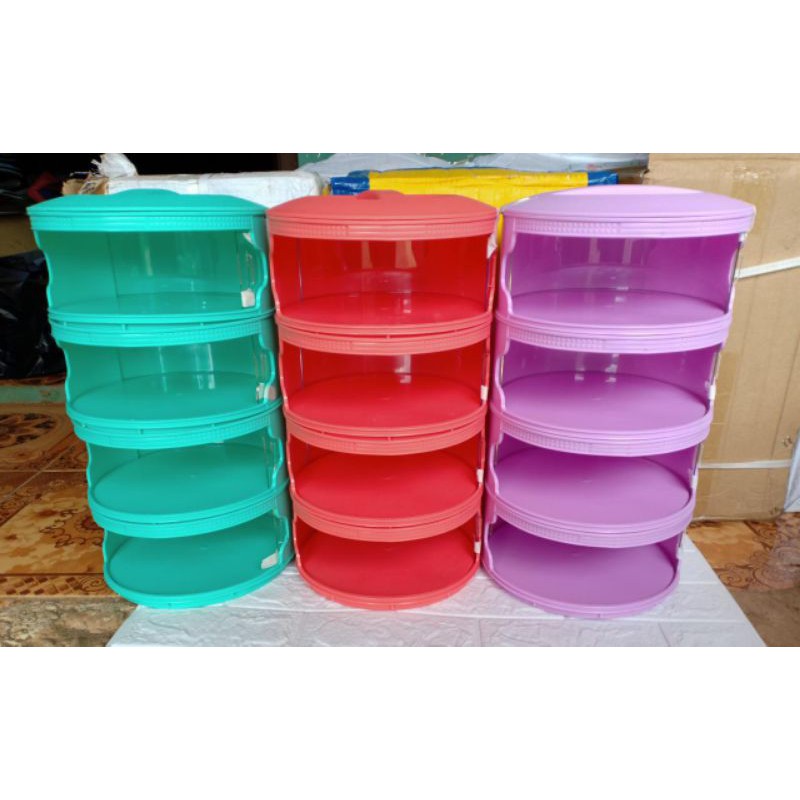 Food Storage 4 susun / Tudung saji 4 susun Tingkat transparan