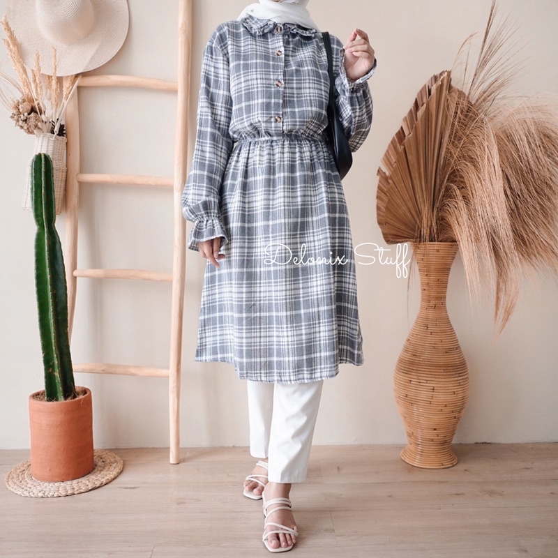 Shireen flanel tunik uniqlo