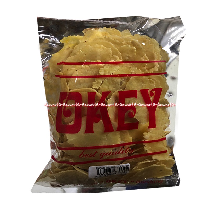 Okey Emping Melinjo Mentah 200gr Kerupuk Emping Melinjow Mentah Belum digoreng Oke Okay Krupuk Siap Goreng Kripik