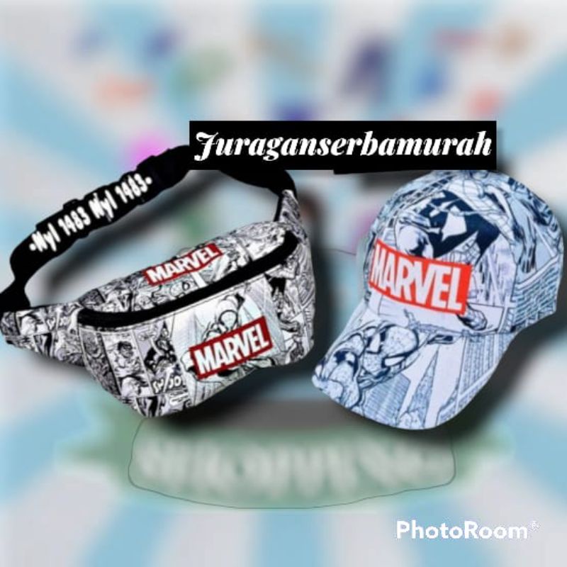 Waistbag Tas Selempang Anak Laki Laki Karakter Marvel Super Hero Murah