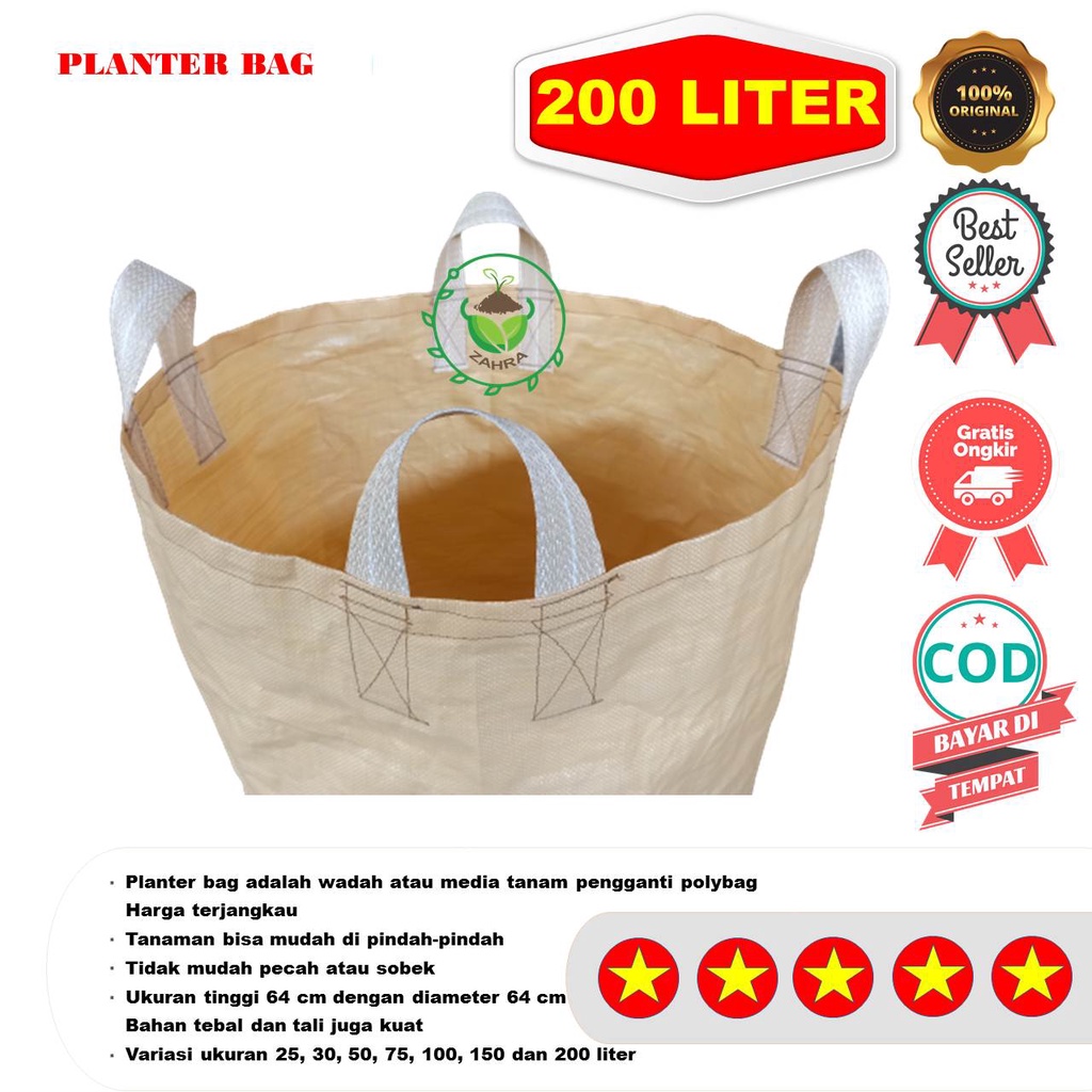 Planter Bag Zahra Planterbag 100 150 200 Liter Original