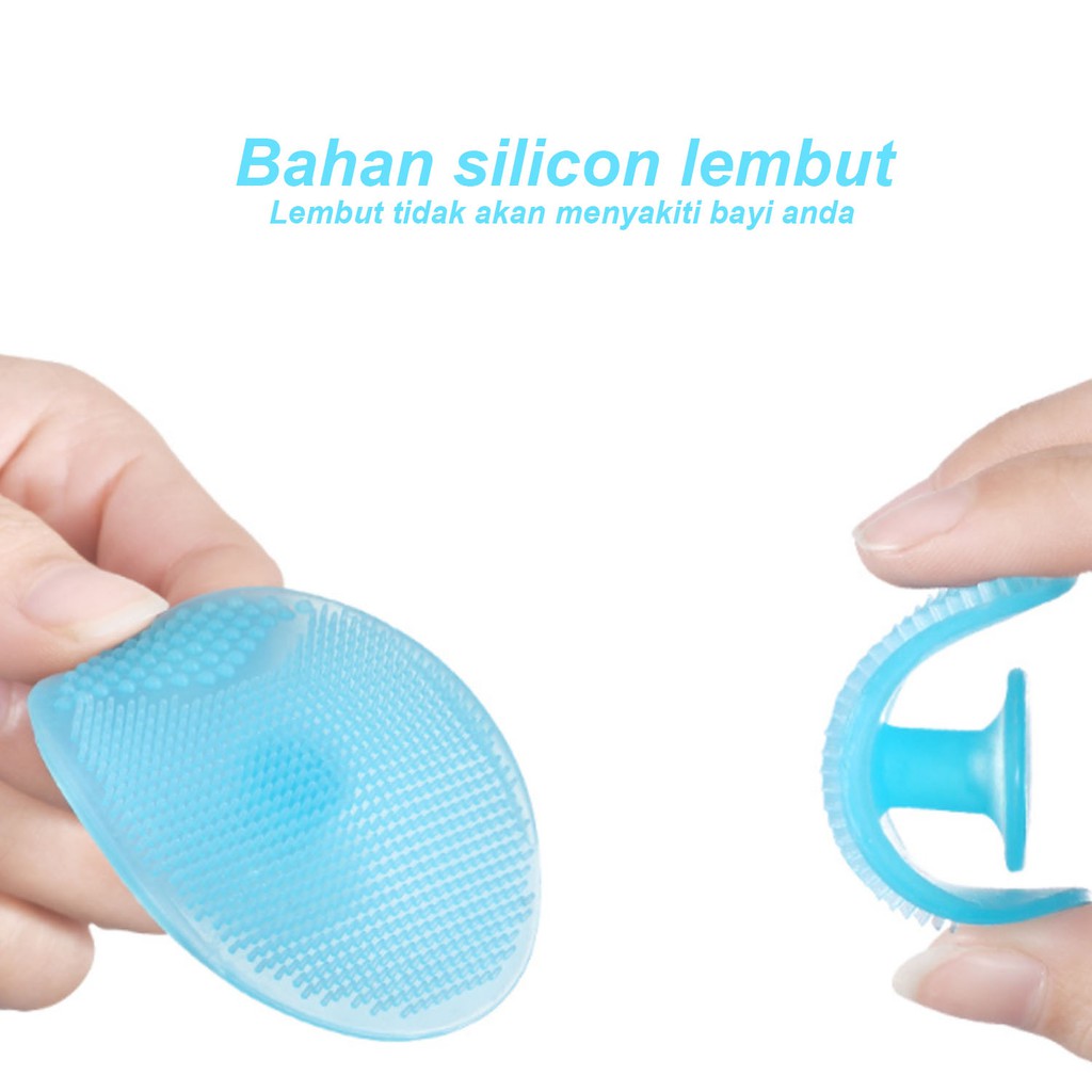 ☀ACCBAYI☀ ACC0011 Silicone bath brush Baby Sikat mandi silikon bayi Kepala sikat