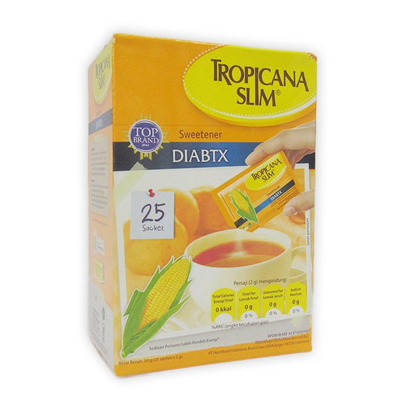

Tropicana Slim Diet Sweetener w/f 25 Sachet 2.5Gr