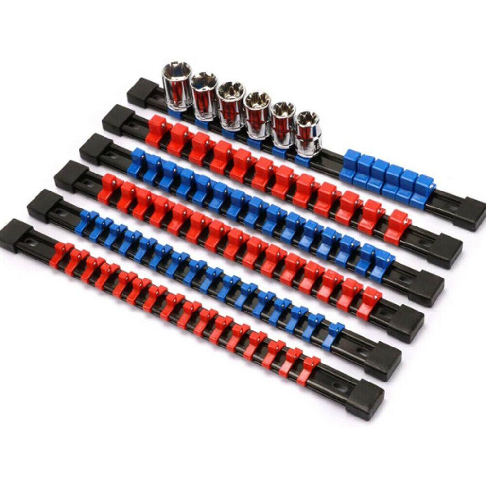 Solighter Socket Wrench Holders Universal Klip Rel Dinding Holder Alat Rumah Penyimpanan Kunci Pas Organizer