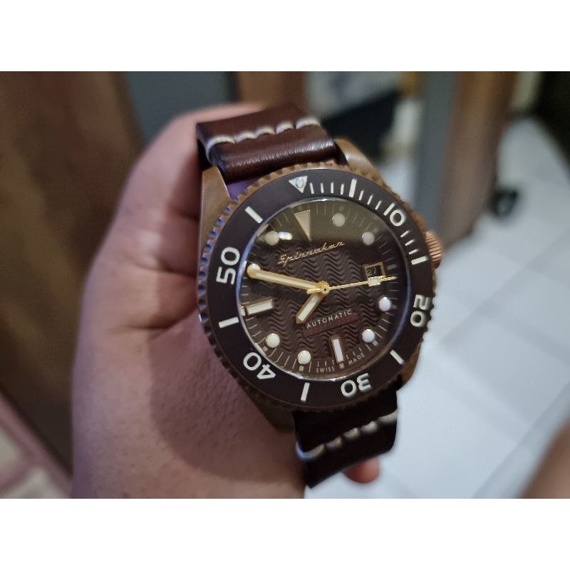 Jam Tangan Diver Spinnaker Tesei Bronze SP 5060 01 Swiss Made 2nd