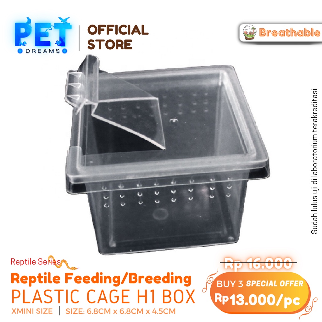 PROMO KANDANG REPTIL INSECT MINI FEEDING TARANTULA ENCLOSURE KOTAK HABITAT NOMOY BOX