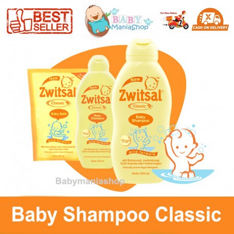 Zwitsal BABY SHAMPOO CLASSIC ALOE VERA KEMIRI SELEDRI 100ml 200ml 300ml 450ml Refill Shampoo Bayi