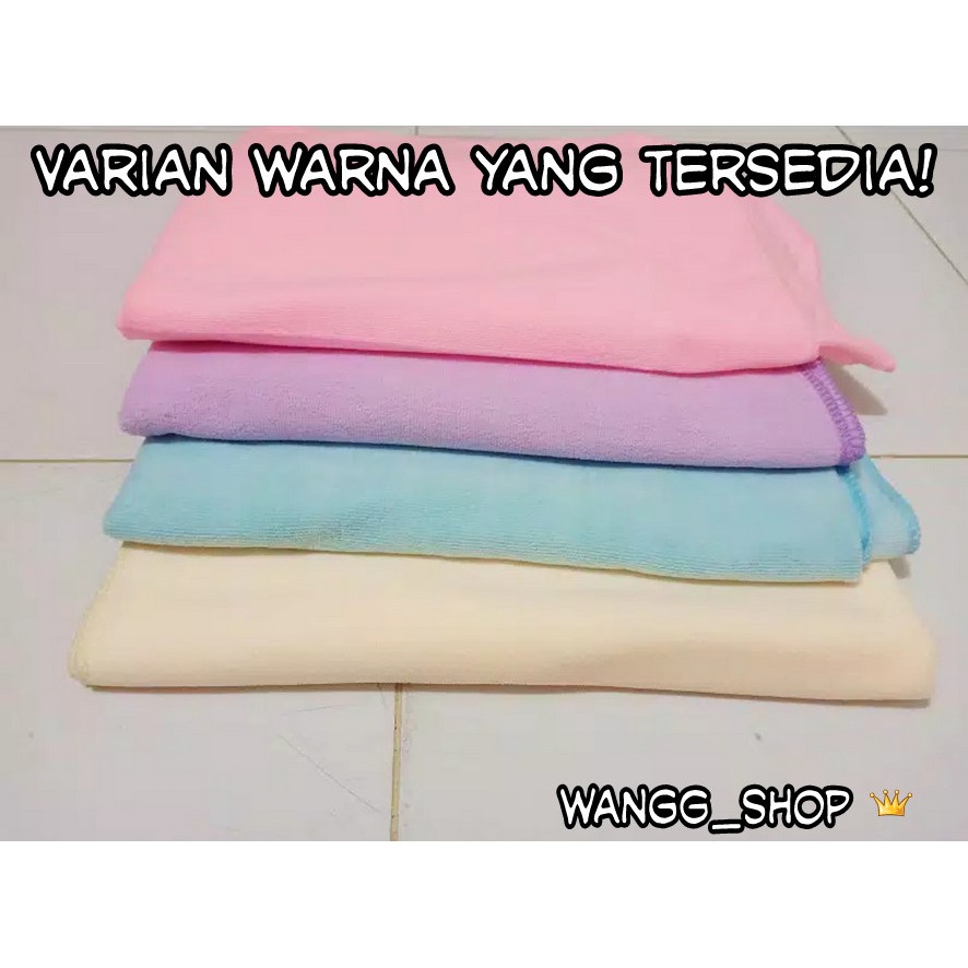 HANDUK BESAR MICROFIBER POLOS/MOTIF UKURAN BESAR 70 X 140 / HANDUK MANDI LEMBUT