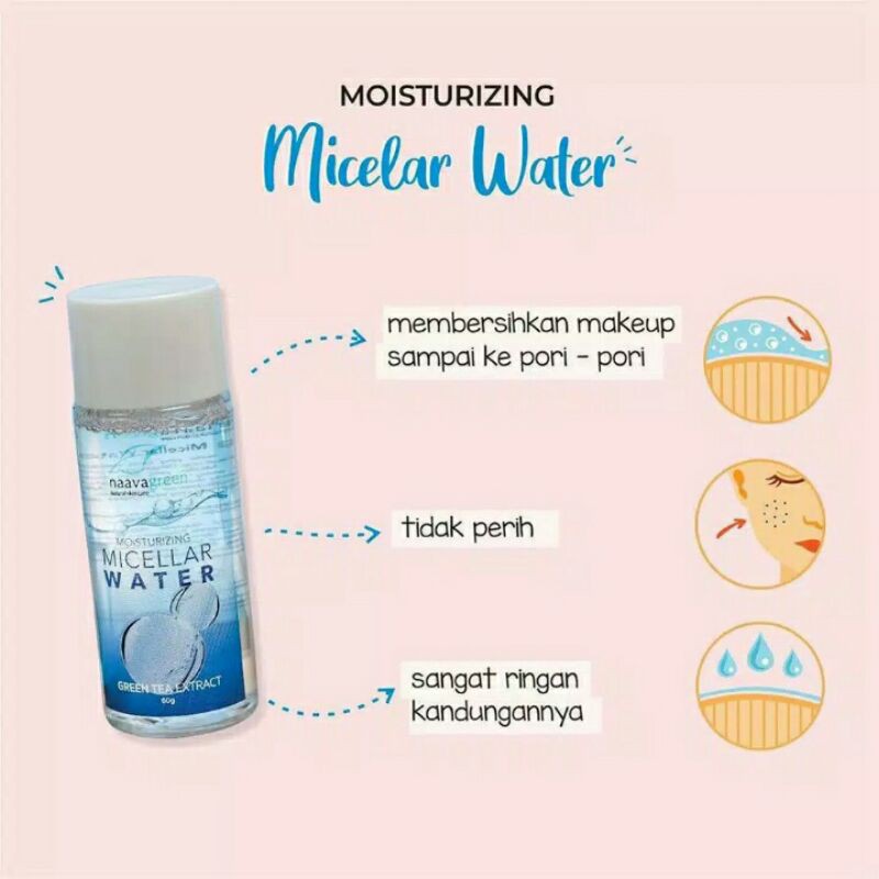 MICELAR WATER - PEMBERSIH MAKE UP - NAAVAGREEN SKIN CARE