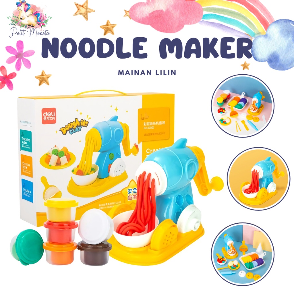 DELI Noodle Maker - Mainan Plastik Lilin - Pretend Play Edukasi