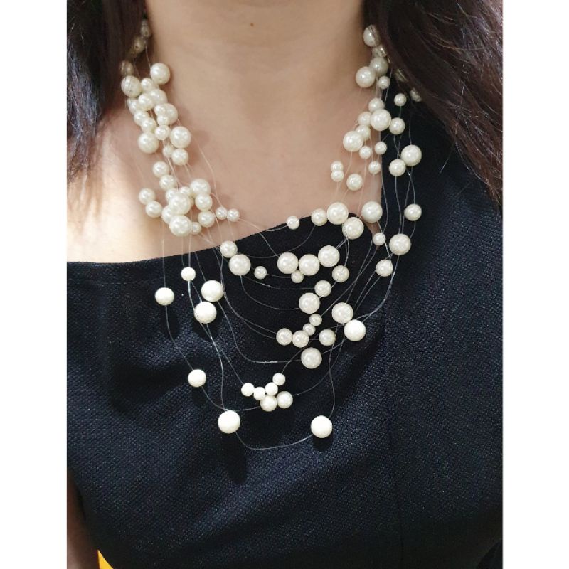 Kalung Premium Quality Pearl Mutiara Fashion Tidak Karatan K129