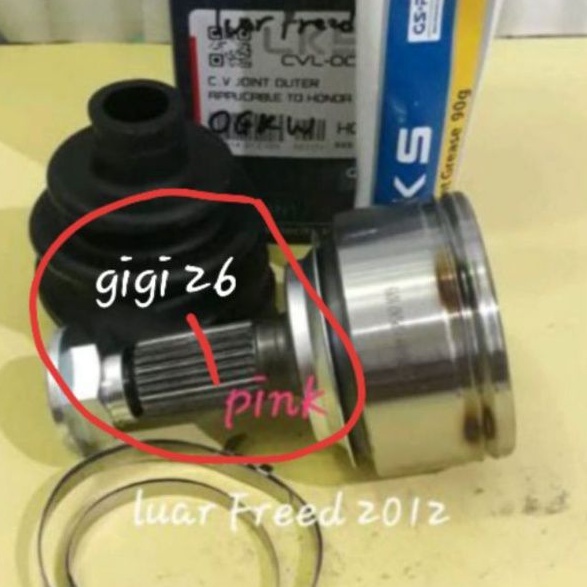 CV joint luar As Roda Depan Luar As Kopel Honda Freed 2012