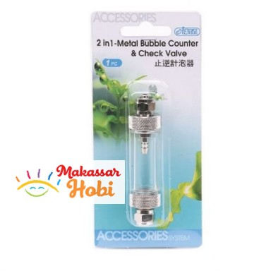 ISTA 2 in 1 Metal Bubble Counter &amp; Check Valve Aquascape - Tipe SELANG