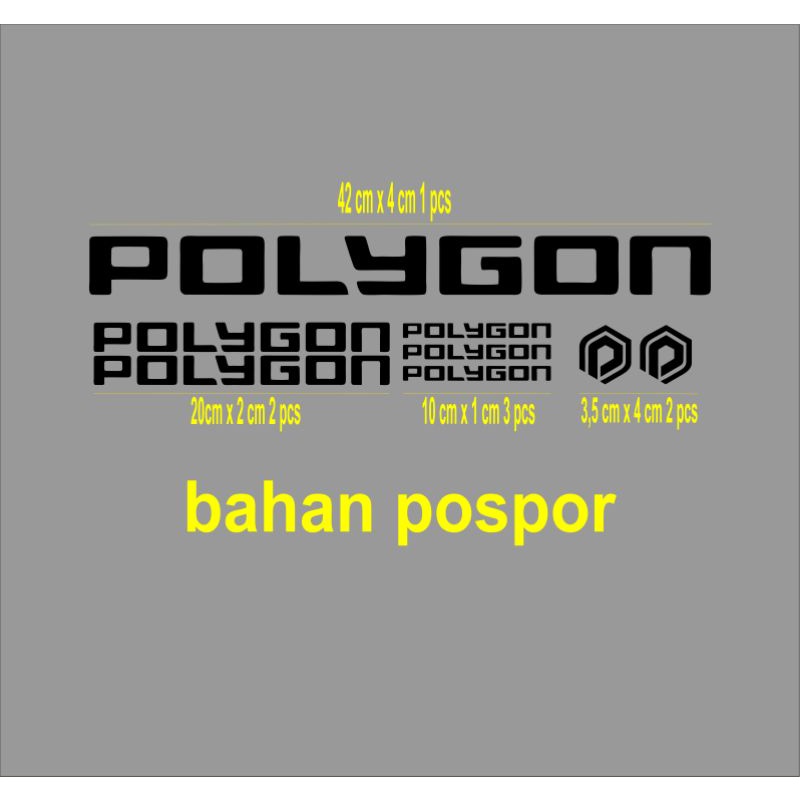 stiker cutting Polygon bahan pospor sepeda MTB