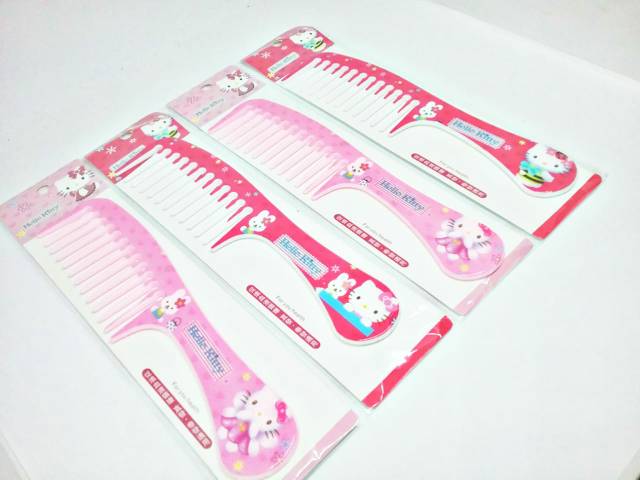 1Pcs Sisir Rambut Wanita Renggang Anti Rontok Motif Karakter Lucu 20cm / Sisir Gagang Anti Kusut