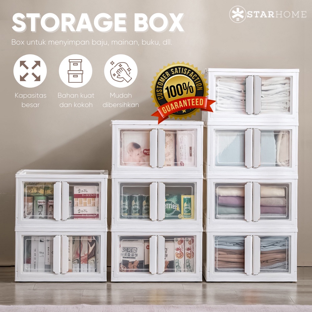 Storage Box Organizer Box Lipat Kotak Keranjang Tas Penyimpanan Pakaian Kotak Mainan Organizer Buku DORB