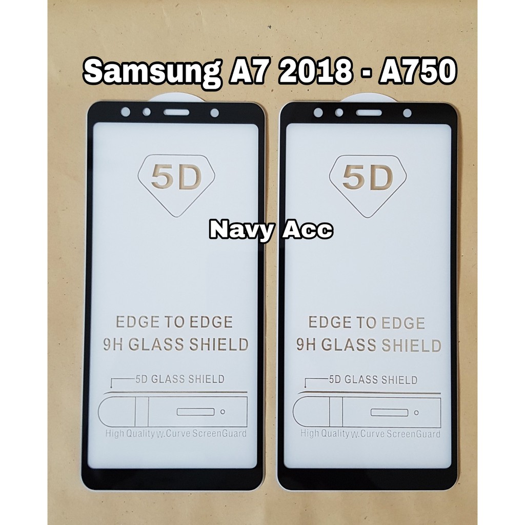 Tempered Glass Full Cover 5D Samsung A7 2018 - Tempered Glass A750