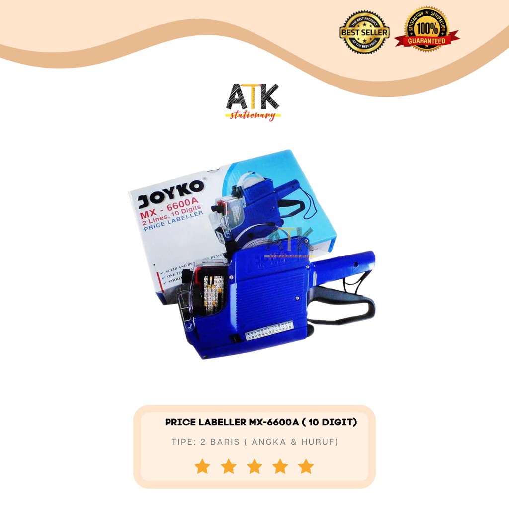 

Alat Mesin Label Harga 2 Baris 10 Digit [ Price Labeller Joyko MX-6600A ] Atk