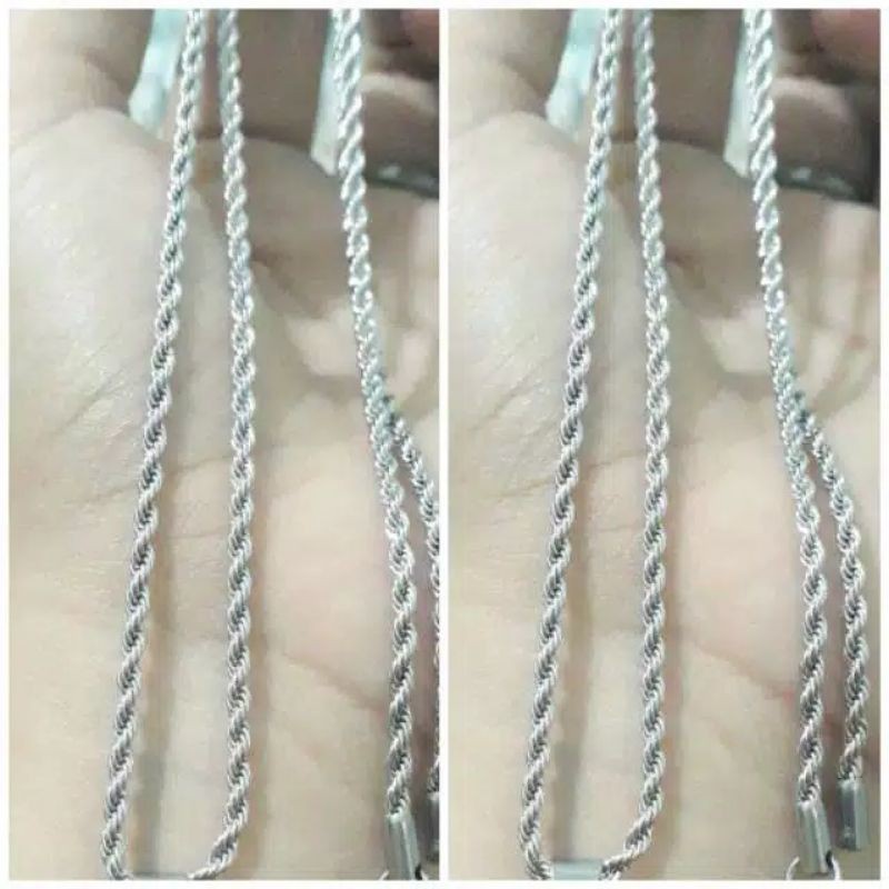 [cod] kalung tambang titanium antikrat elegan murah