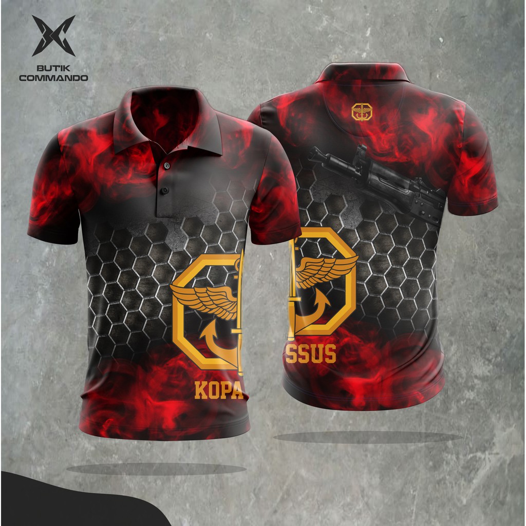 Kaos TNI Army Jersey Polo Kopassus TNI AD Terbaru
