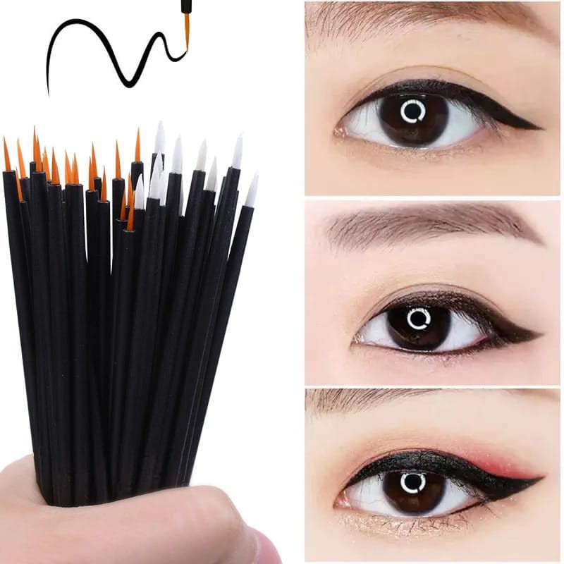 Mysterygirl - Disposable Eyeliner dan Lipliner Brush / Disposable Lip Wand Brush Eyebrow Spons Eyelash Brush