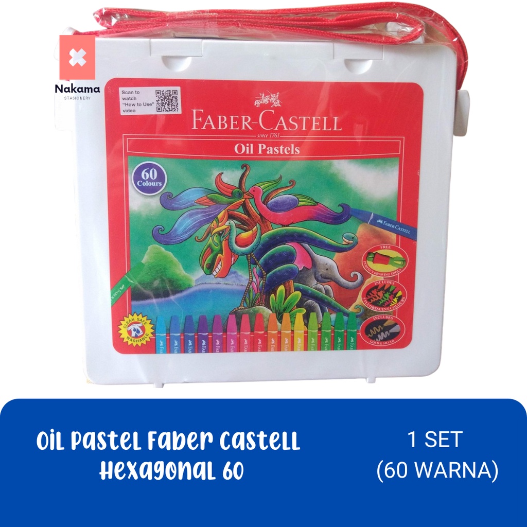 

CRAYON FABER CASTELL HEXAGONAL 60 WARNA KRAYON OIL PASTEL HEXA